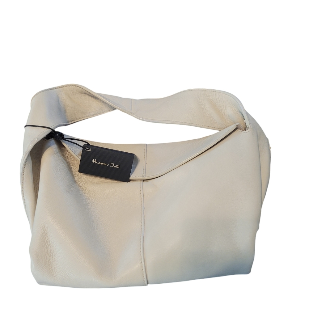 NWT Massimo Dutti leather croissant handbag.            L125